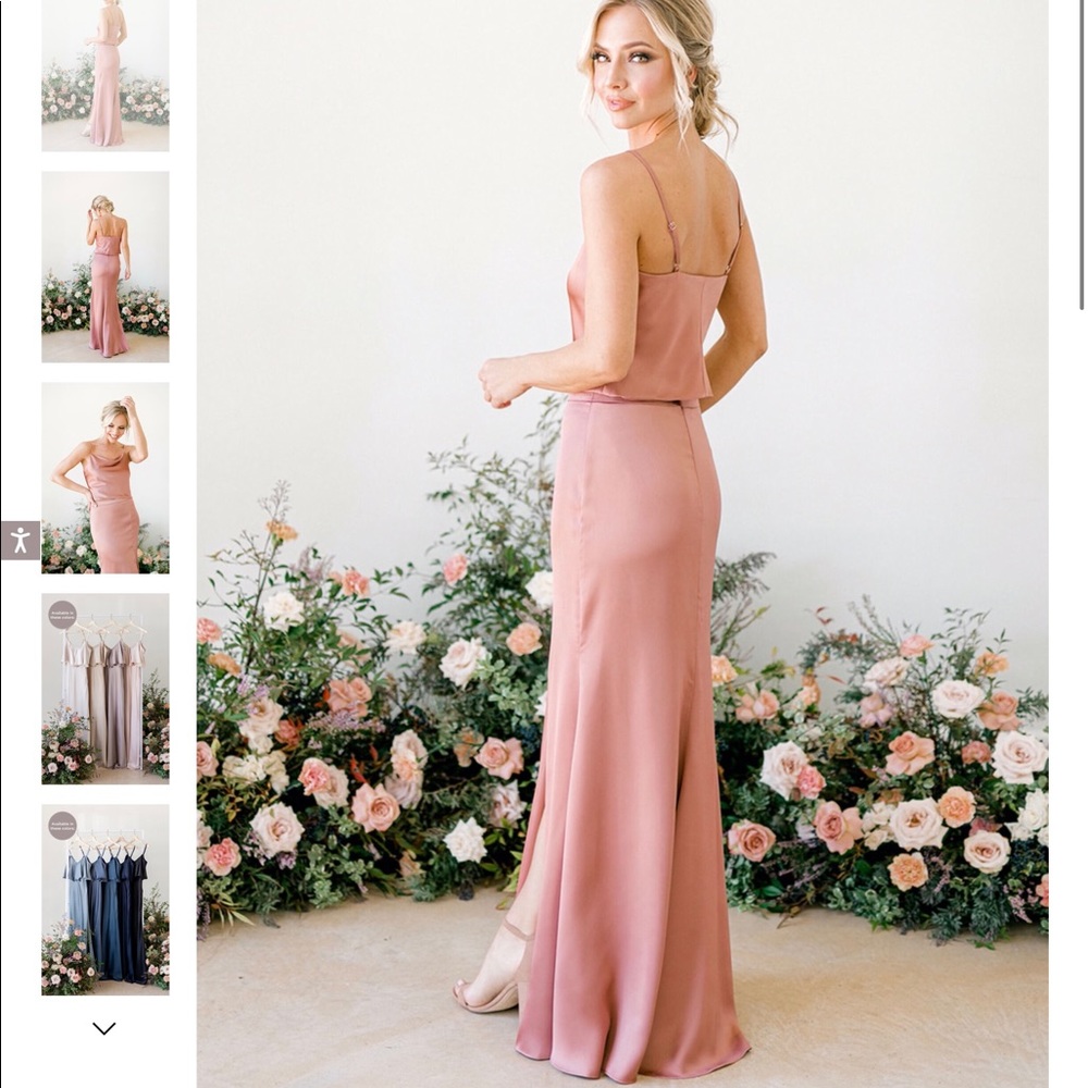Champagne Gold 2-Piece Dress - Picture 2 of 9